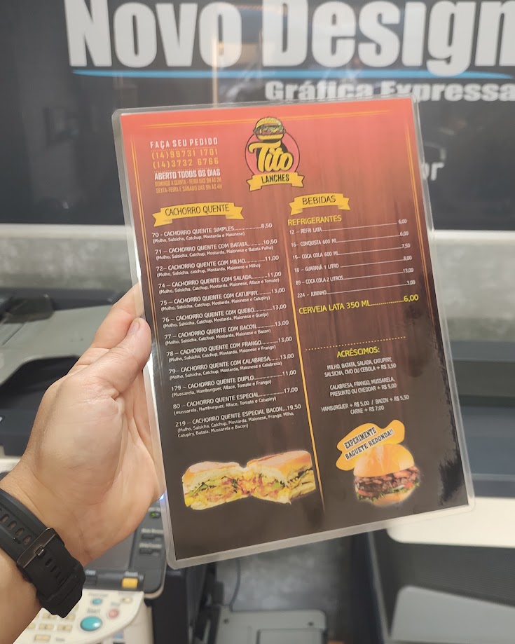 Cardápio Personalizado em PS 1 mm com Laminação Protetora - Imagem 2