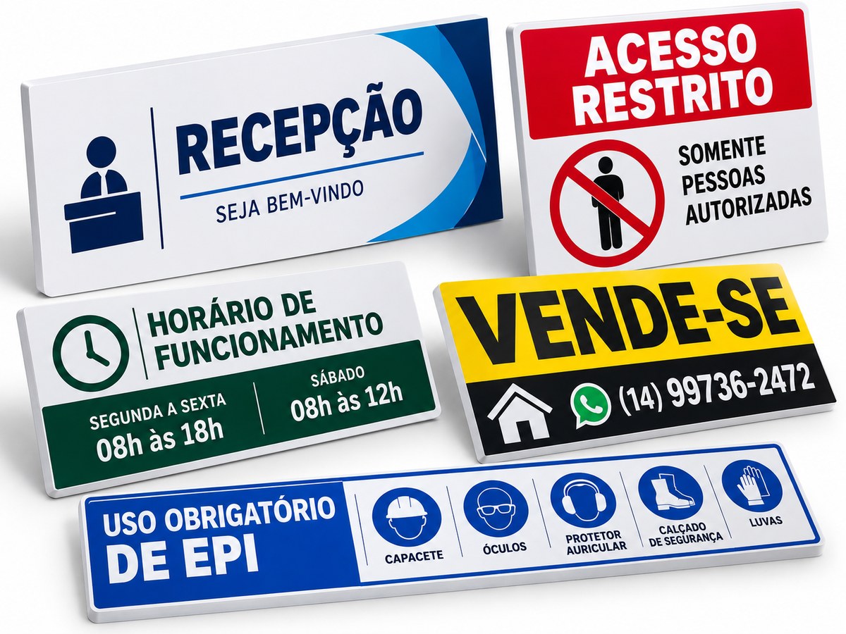 Placas Personalizadas em PVC e PS