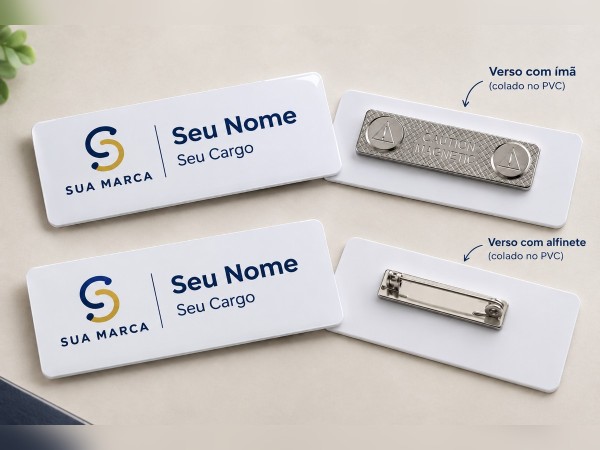 Bótons Personalizados em PVC – Alfinete ou Ímã