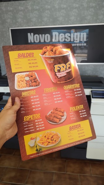 Cardápio Personalizado em PS 1 mm com Laminação Protetora