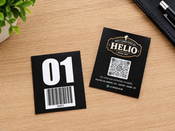 Comandas Plastificadas Personalizadas
