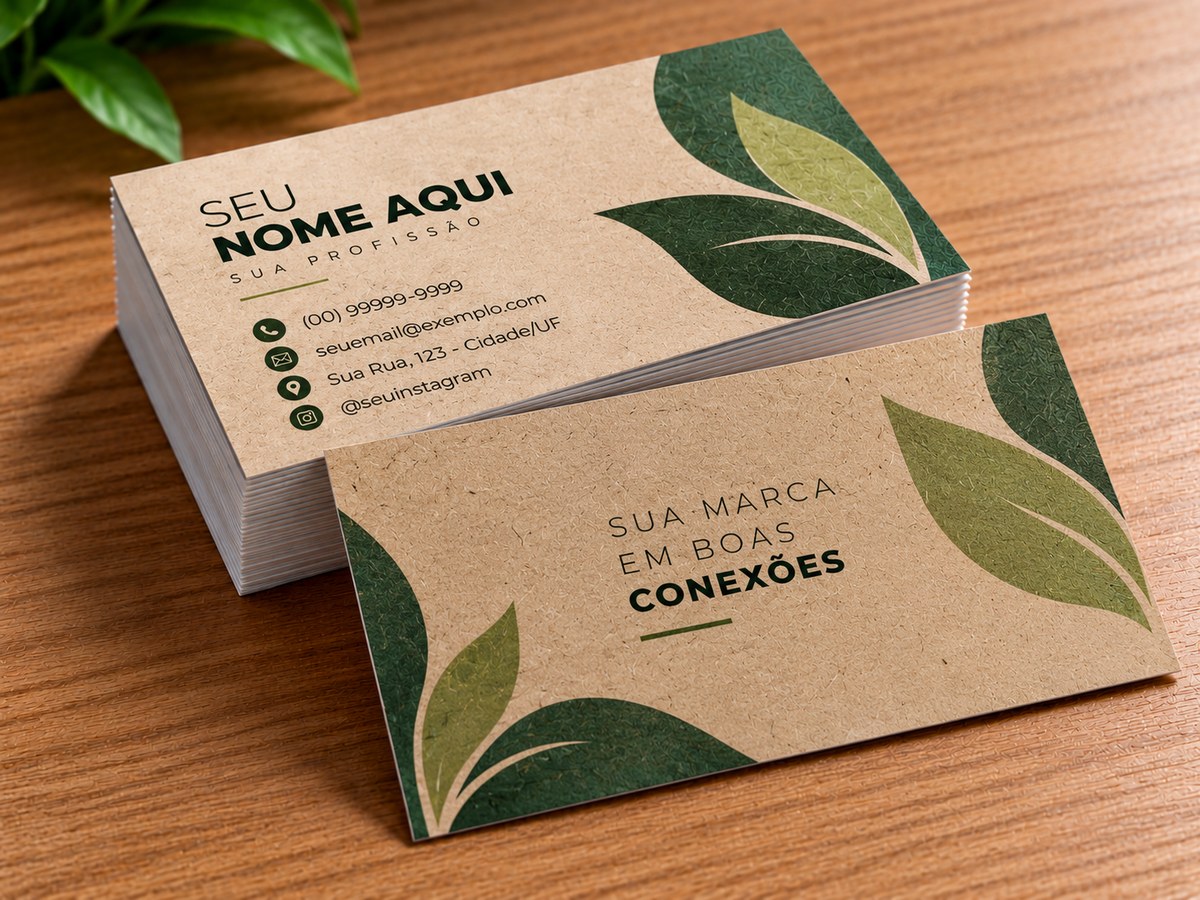 Cartões de Visita Reciclados Personalizados