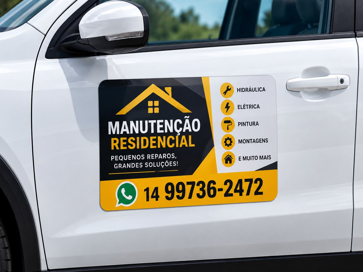 Ímã Veicular Personalizado para Carros