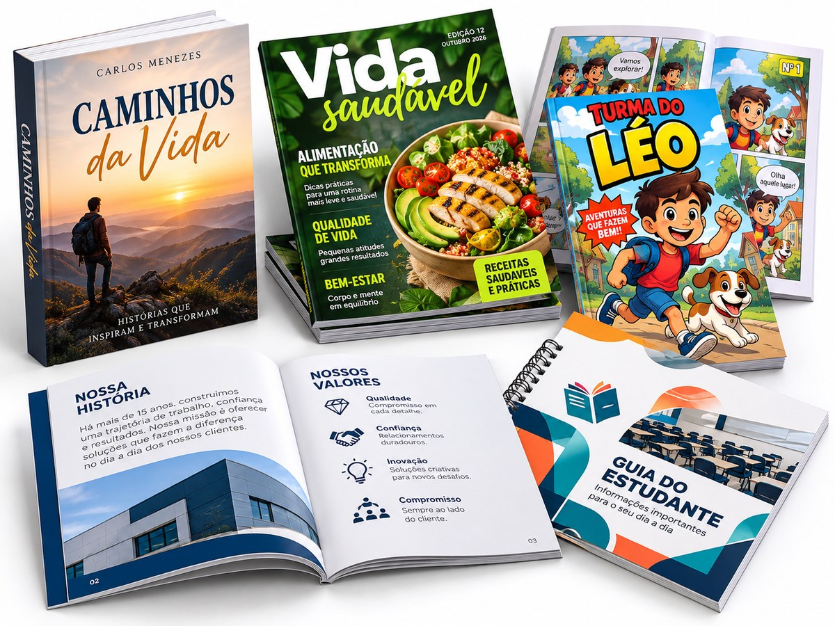 Impressão de Livretos, Livros, Revistas e Gibis – Pequenas Tiragens