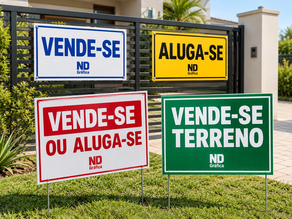 Placas para Imobiliárias – Venda e Aluguel