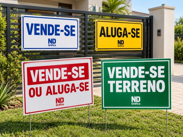 Placas para Imobiliárias – Venda e Aluguel